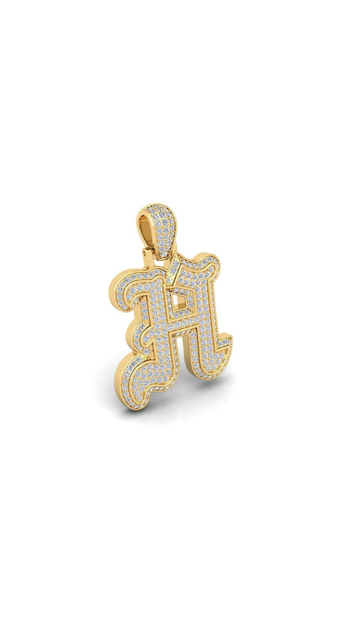 Gold Initial Pendant with Necklace