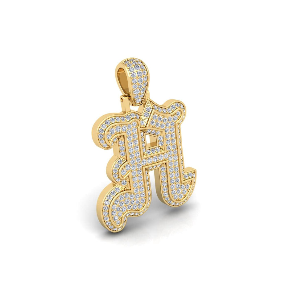 Gold Initial Pendant with Necklace