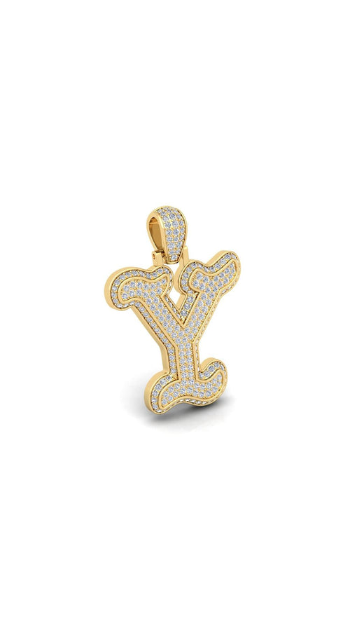 Gold Initial Pendant with Necklace