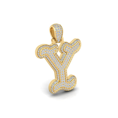 Gold Initial Pendant with Necklace