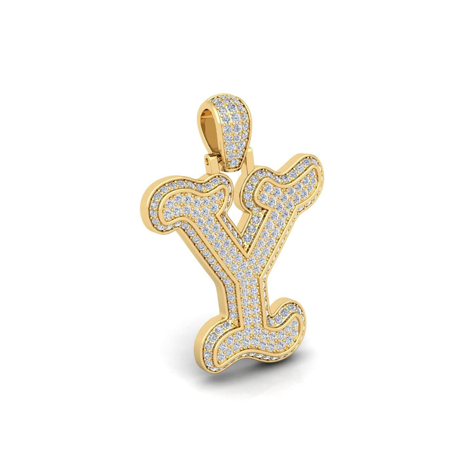 Gold Initial Pendant with Necklace