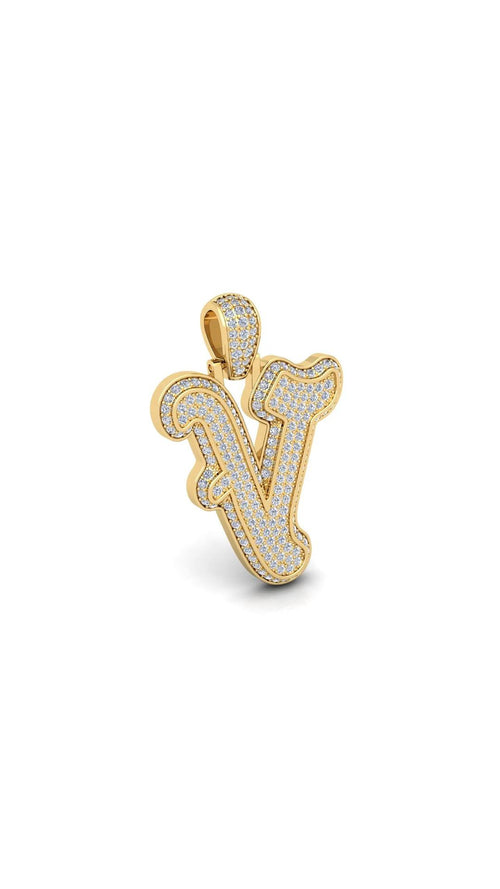 Gold Initial Pendant with Necklace