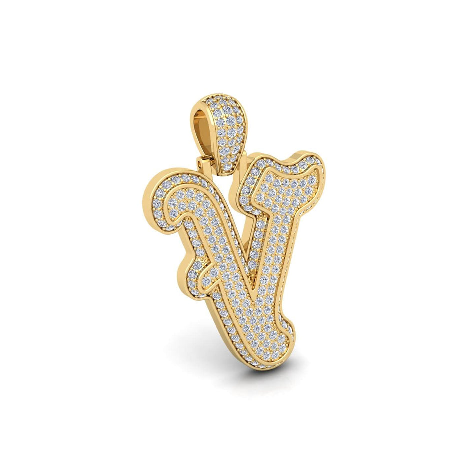 Gold Initial Pendant with Necklace