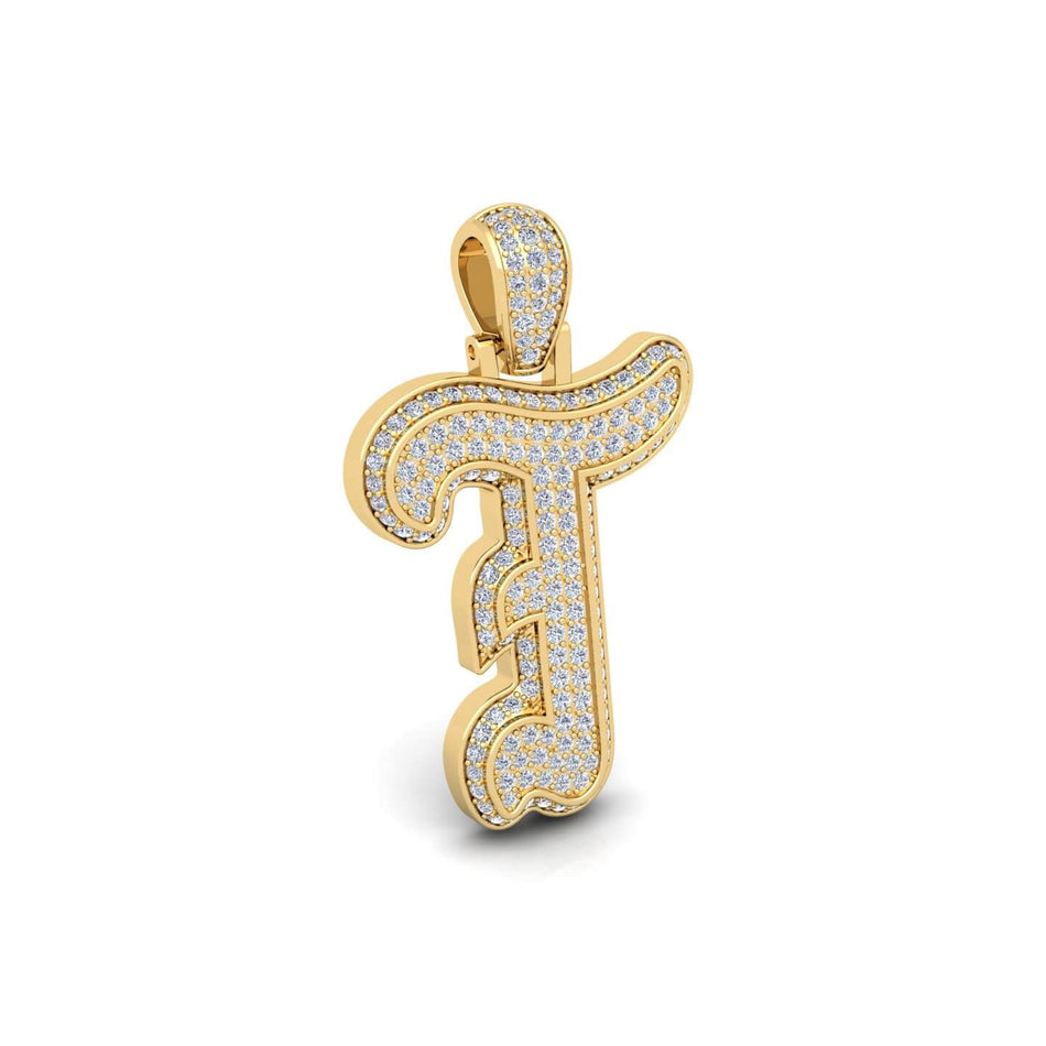 Gold Initial Pendant with Necklace