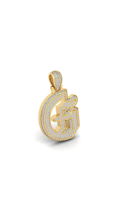 Gold Initial Pendant with Necklace