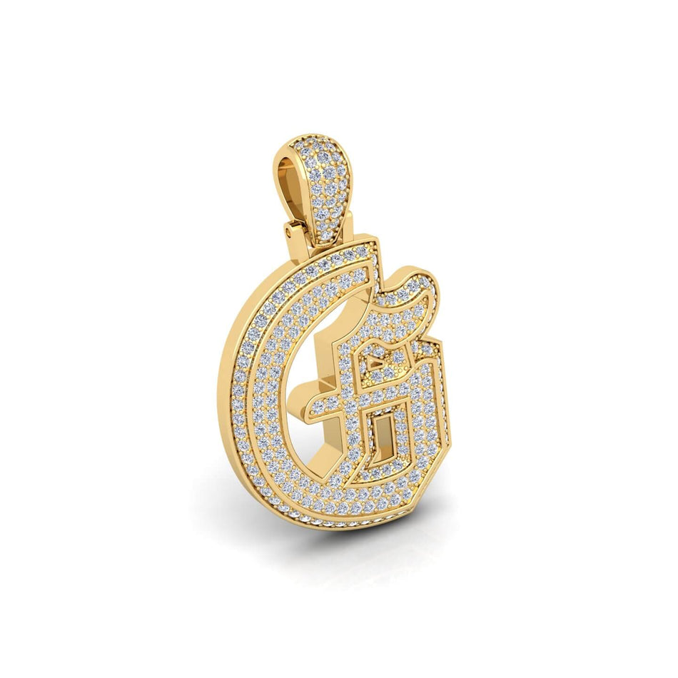 Gold Initial Pendant with Necklace