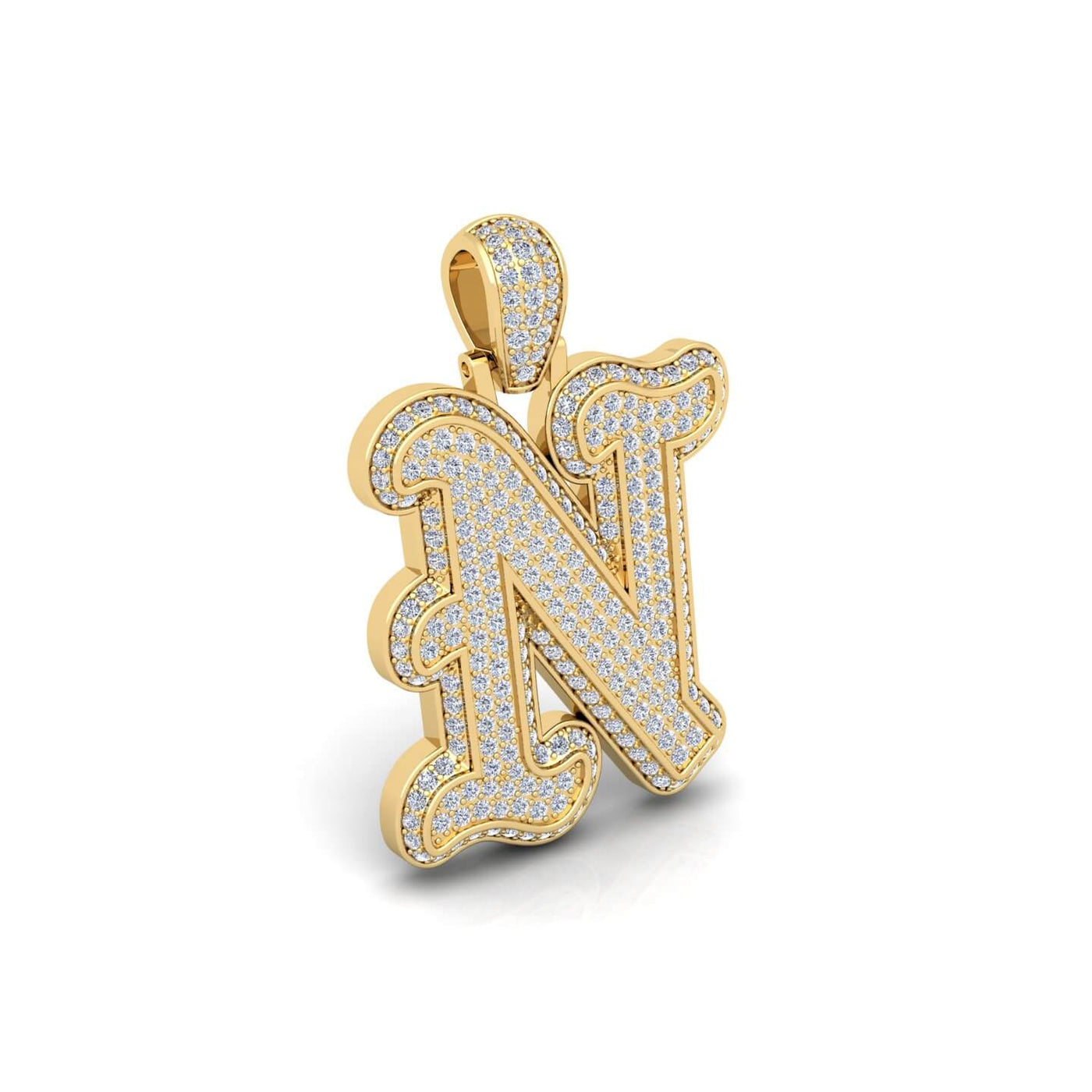Gold Initial Pendant with Necklace