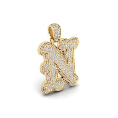 Gold Initial Pendant with Necklace
