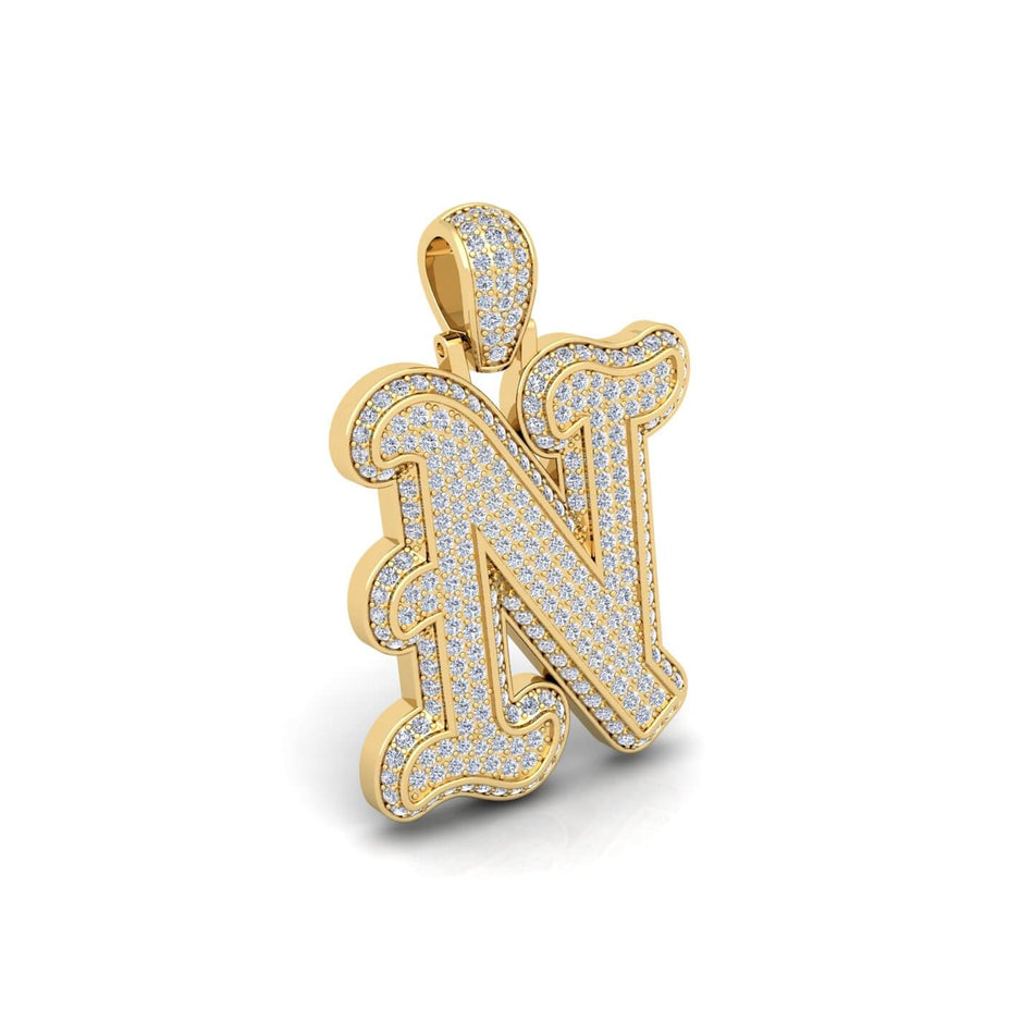 Gold Initial Pendant with Necklace