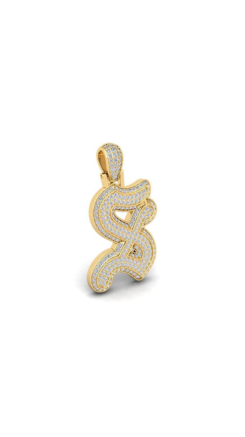 Gold Initial Pendant with Necklace