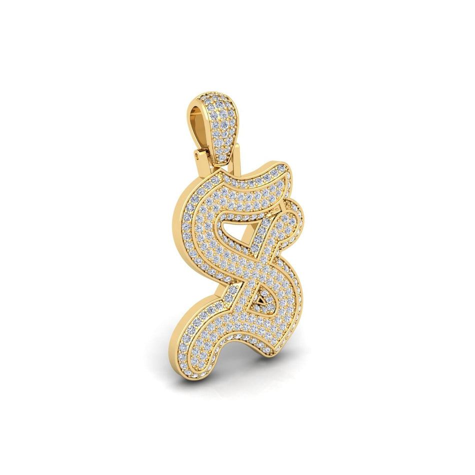 Gold Initial Pendant with Necklace