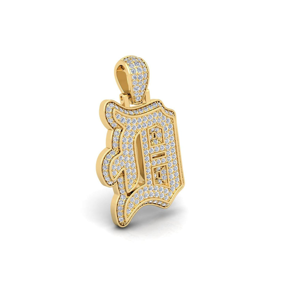 Gold Initial Pendant with Necklace