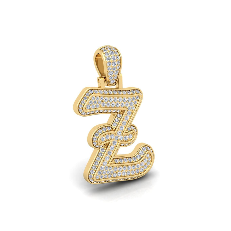 Gold Initial Pendant with Necklace