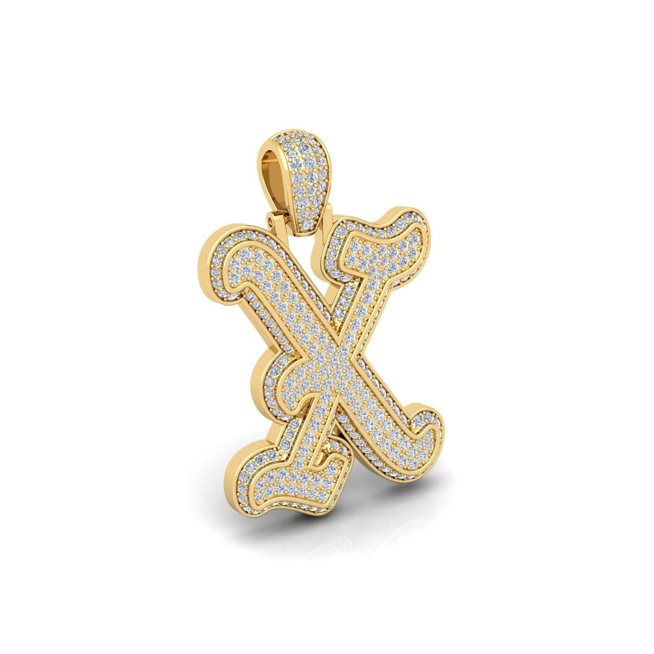 Gold Initial Pendant with Necklace