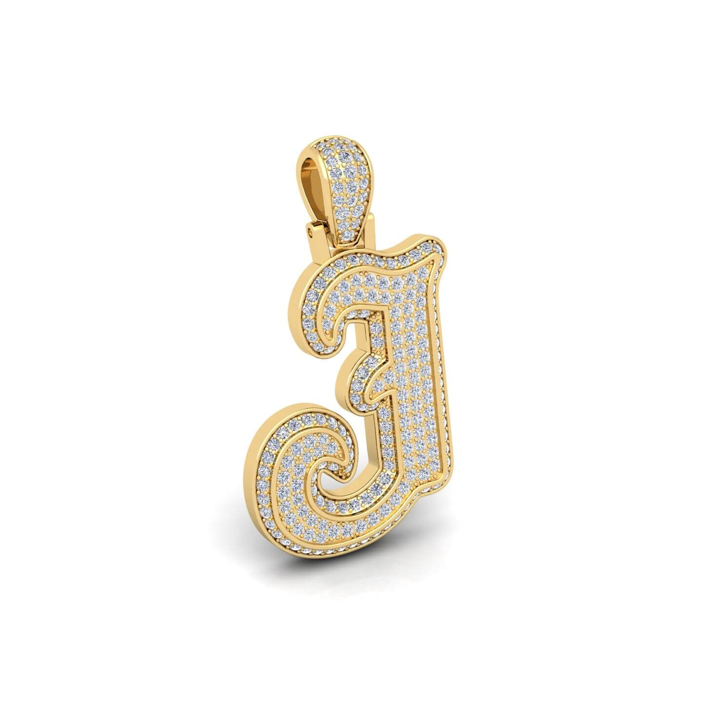 Gold Initial Pendant with Necklace
