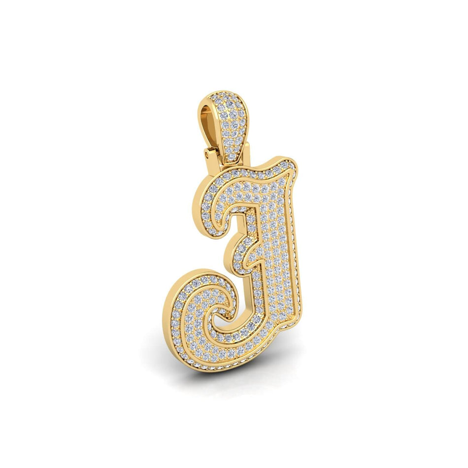 Gold Initial Pendant with Necklace