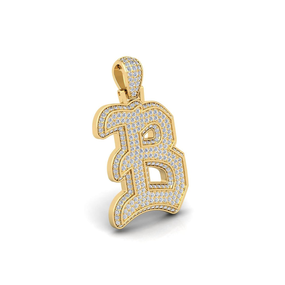 Gold Initial Pendant with Necklace