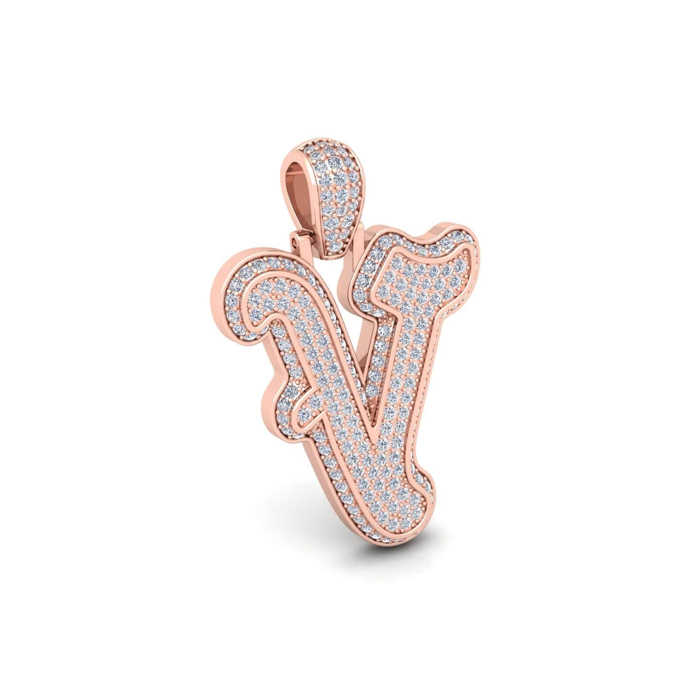 Rose Gold Initial Pendant with Necklace