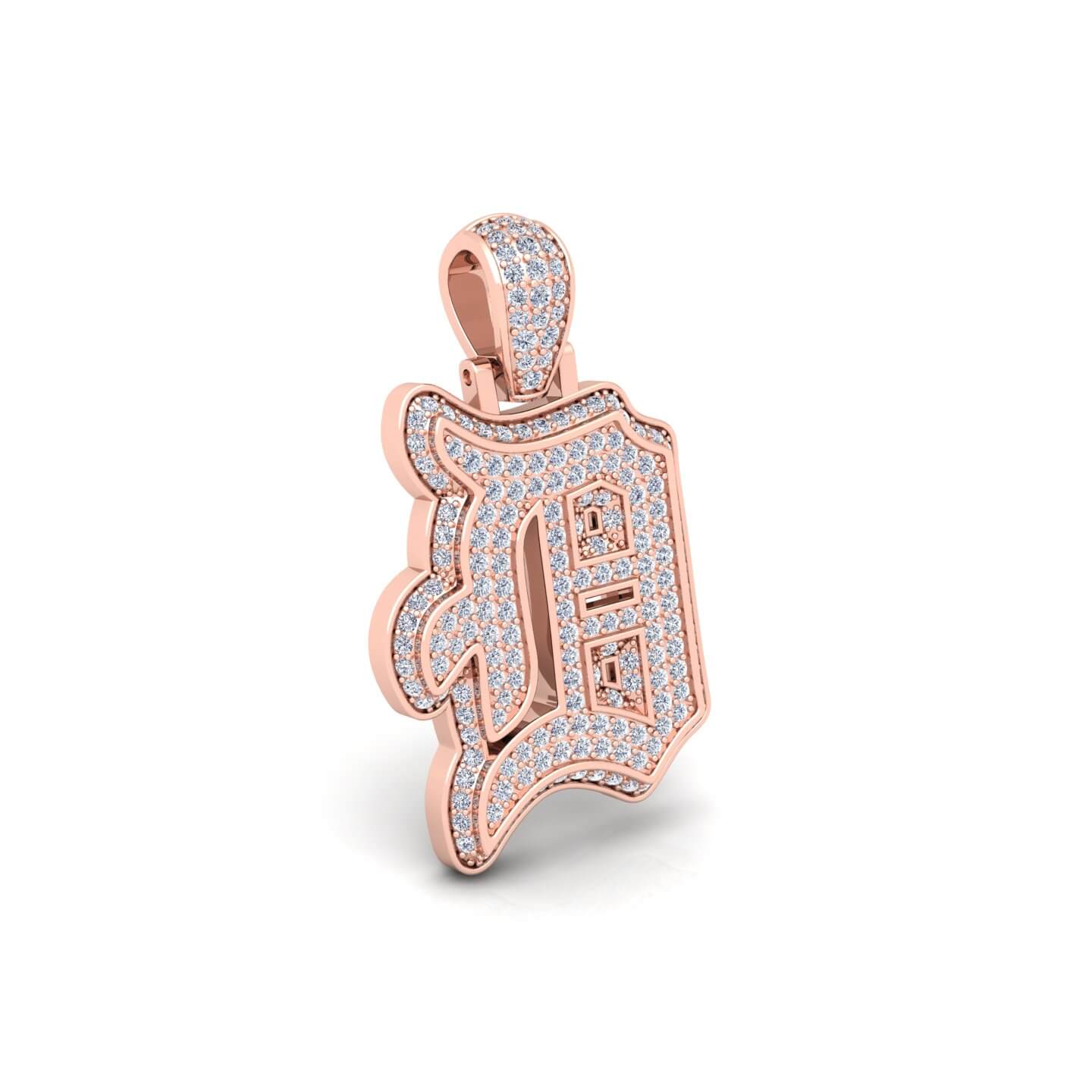 Rose Gold Initial Pendant with Necklace