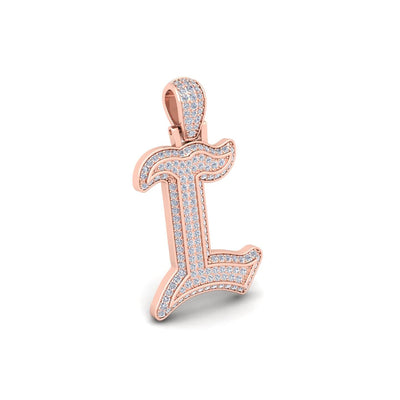 Rose Gold Initial Pendant with Necklace
