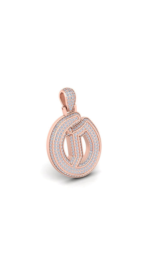 Rose Gold Initial Pendant with Necklace