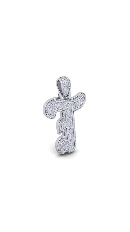 Silver Initial Pendant with Necklace