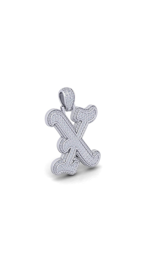 Silver Initial Pendant with Necklace