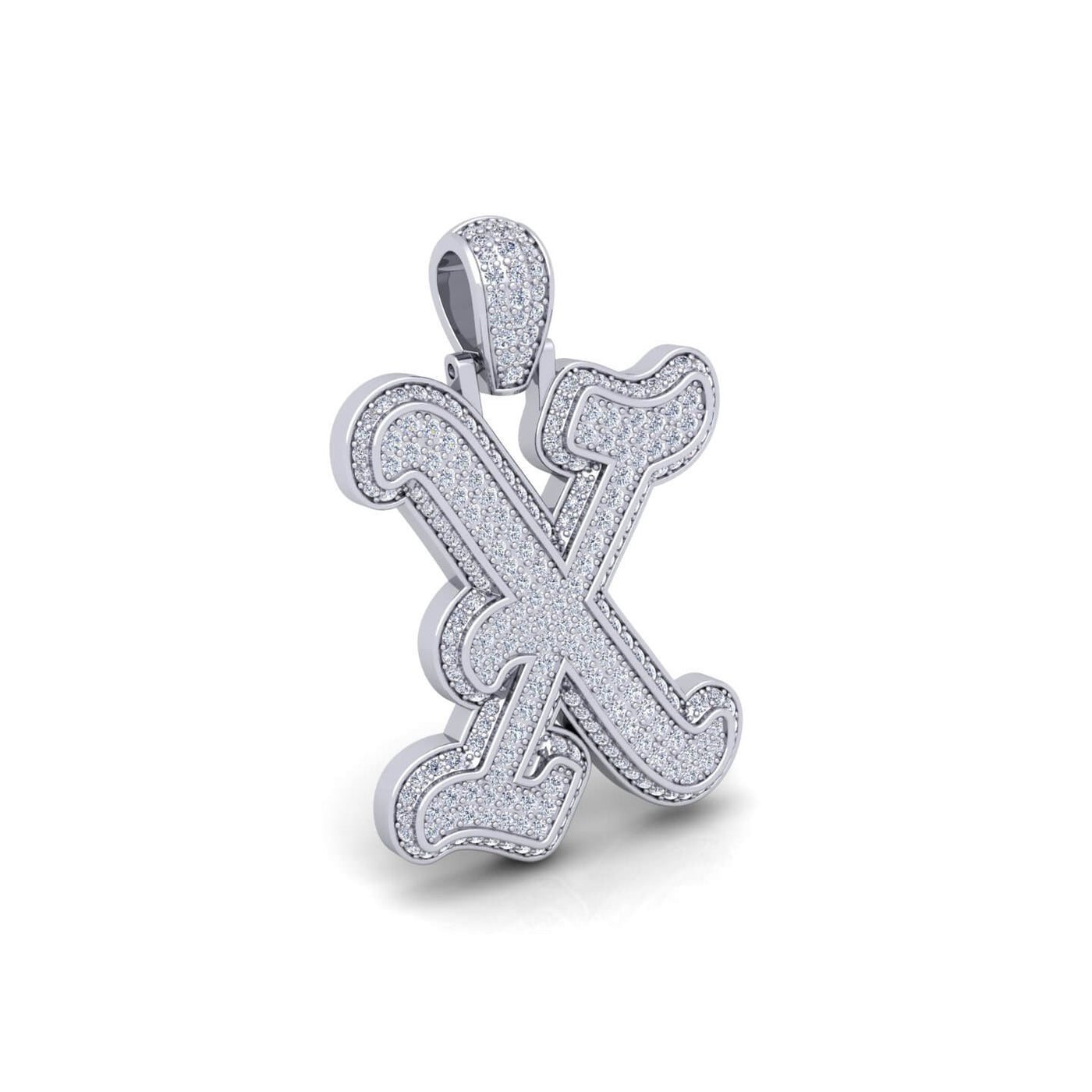 Silver Initial Pendant with Necklace