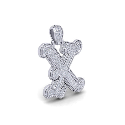 Silver Initial Pendant with Necklace