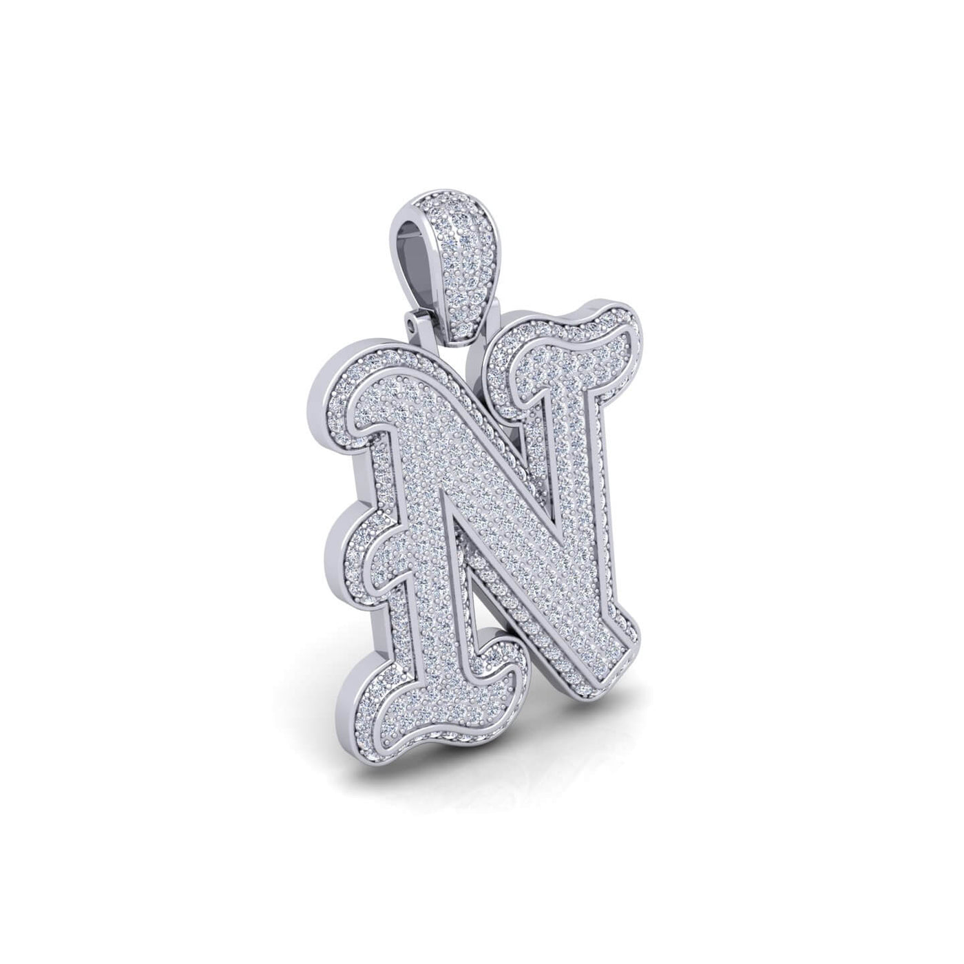 Silver Initial Pendant with Necklace