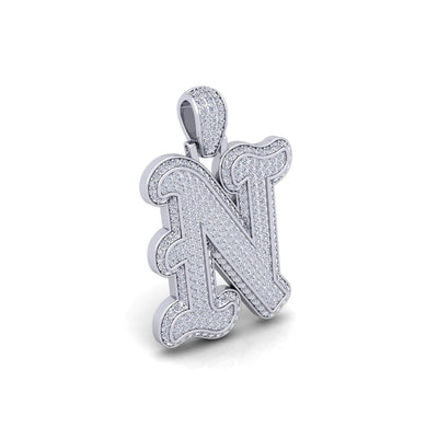 Silver Initial Pendant with Necklace