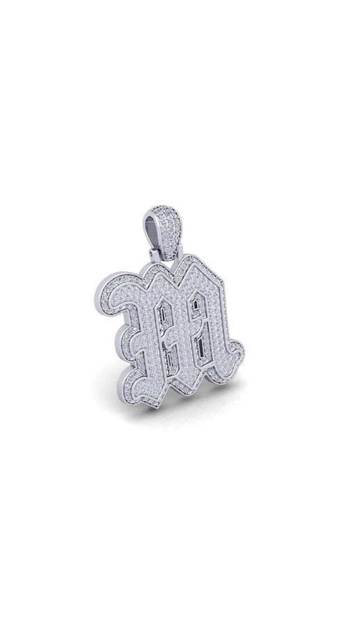 Silver Initial Pendant with Necklace