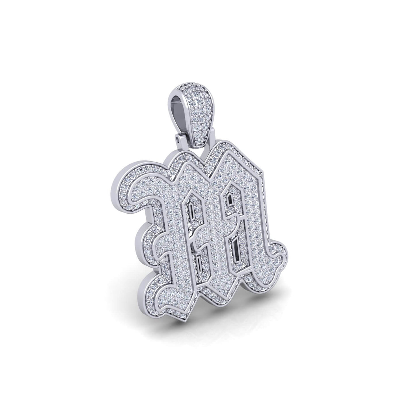 Silver Initial Pendant with Necklace