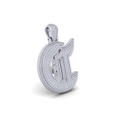 Silver Initial Pendant with Necklace
