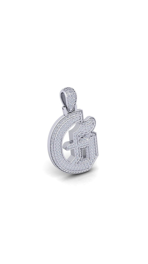 Silver Initial Pendant with Necklace