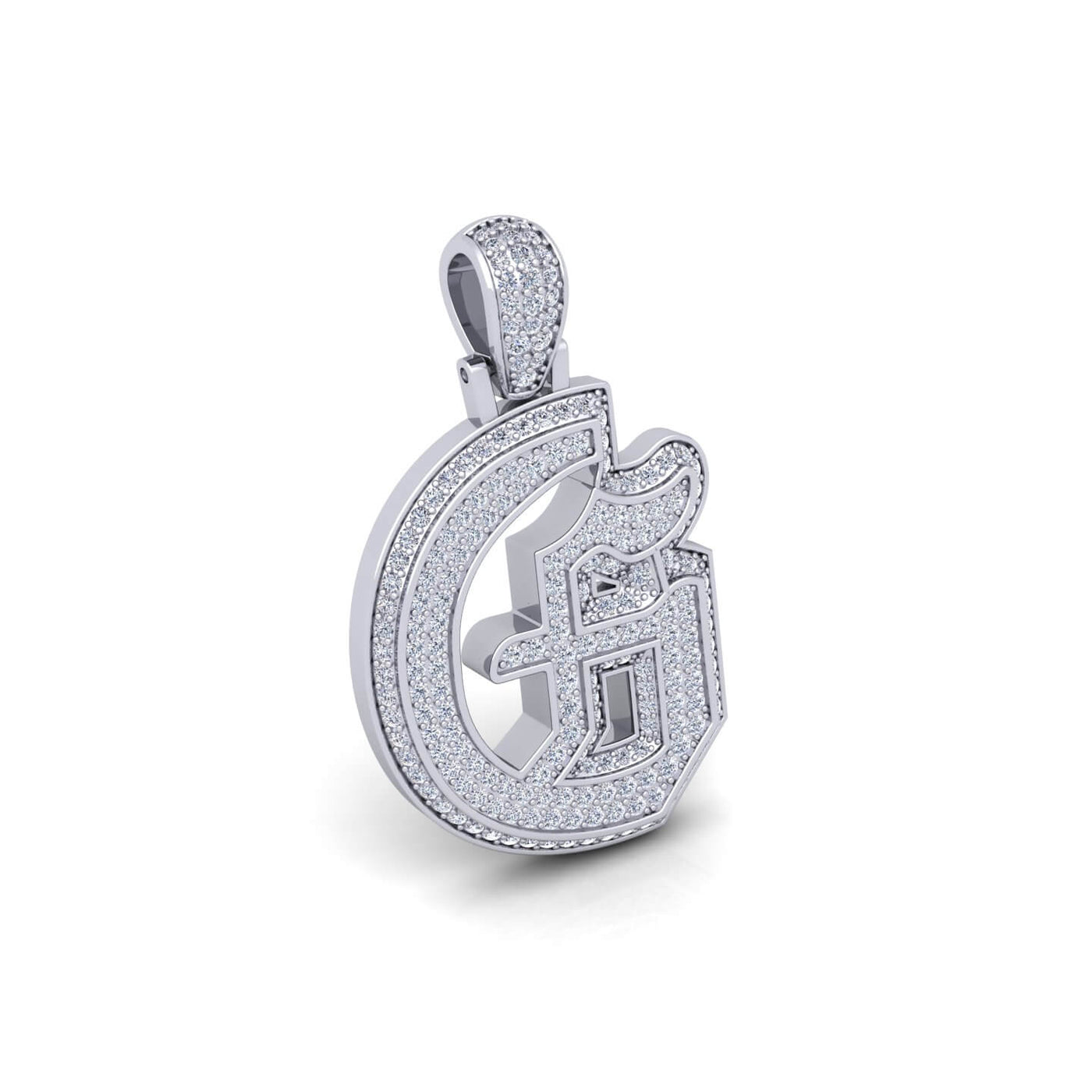 Silver Initial Pendant with Necklace