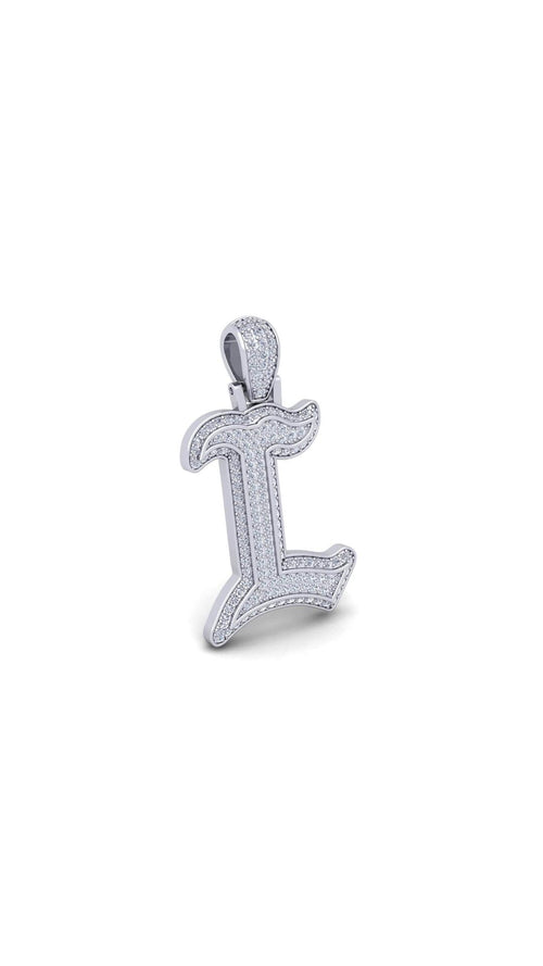 Silver Initial Pendant with Necklace