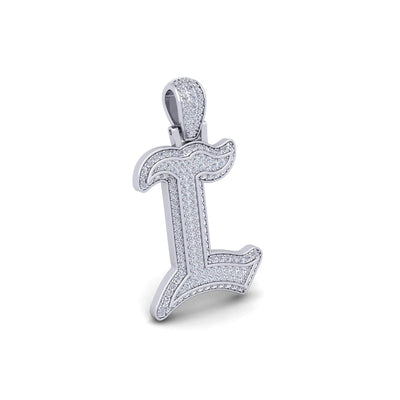 Silver Initial Pendant with Necklace