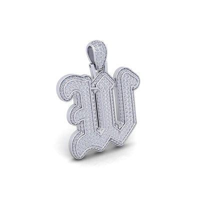 Silver Initial Pendant with Necklace
