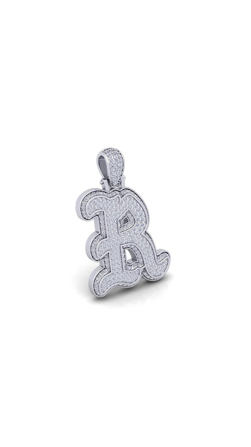 Silver Initial Pendant with Necklace
