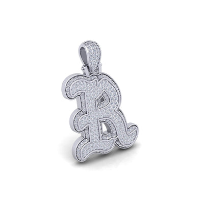 Silver Initial Pendant with Necklace