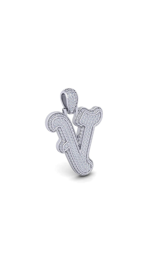 Silver Initial Pendant with Necklace