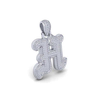 Silver Initial Pendant with Necklace