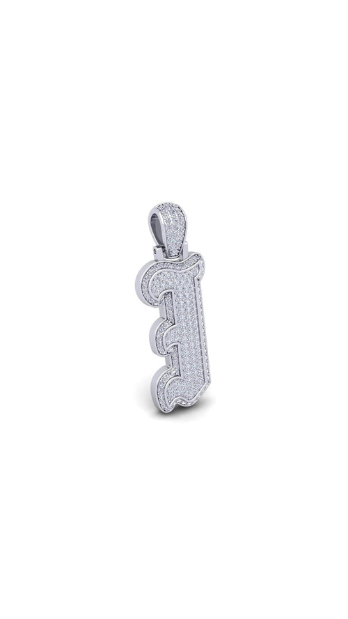 Silver Initial Pendant with Necklace