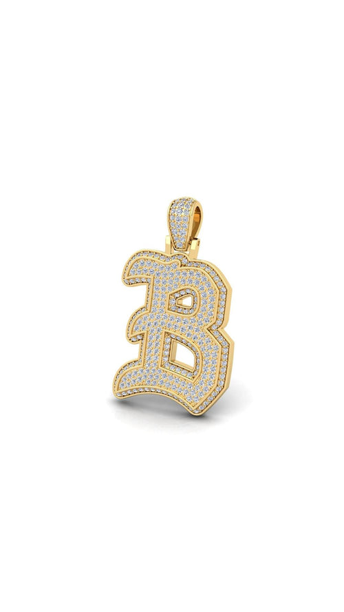 Gold Initial Pendant with Necklace
