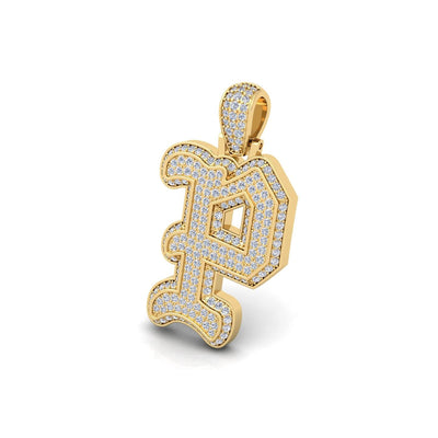 Gold Initial Pendant with Necklace