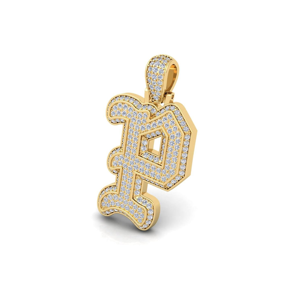 Gold Initial Pendant with Necklace