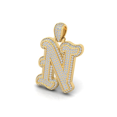 Gold Initial Pendant with Necklace