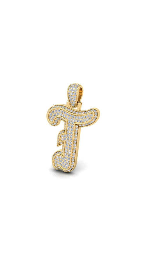 Gold Initial Pendant with Necklace