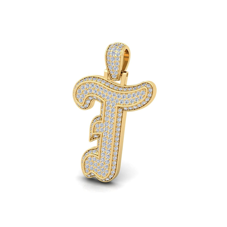 Gold Initial Pendant with Necklace